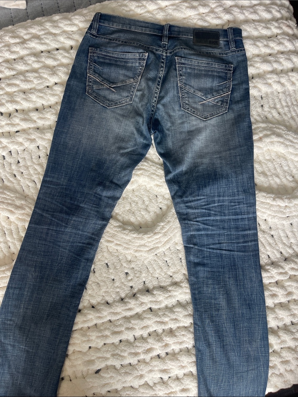 BKE Men's Size 33 Blue Denim Jeans - Classic Fade Wash - Picture 3 of 4